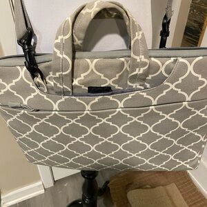 Mosiso Stylish Gray Patterned Laptop Bag